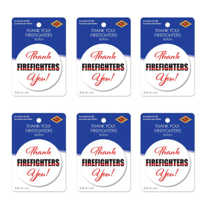 Beistle Thank You! Firefighters Button (Case of 6)