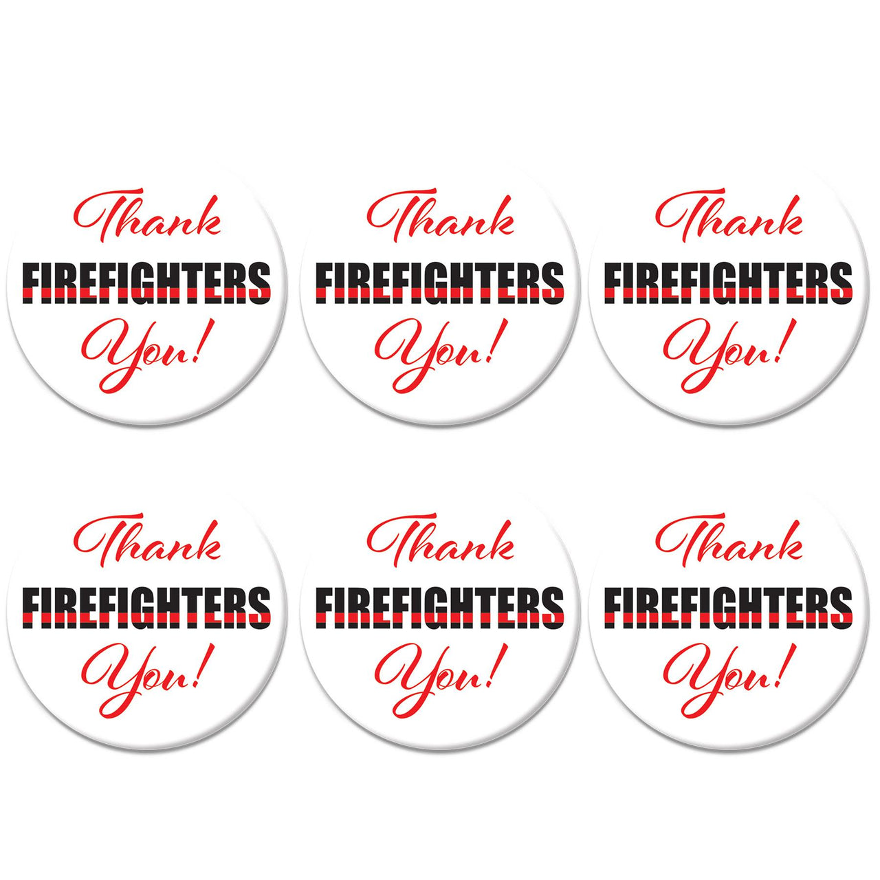 Beistle Thank You! Firefighters Button (Case of 6)