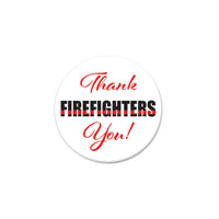 Beistle Thank You! Firefighters Button- Red and Black