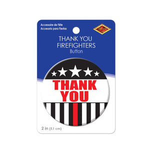 Beistle Thank You Firefighters Button (Case of 6)
