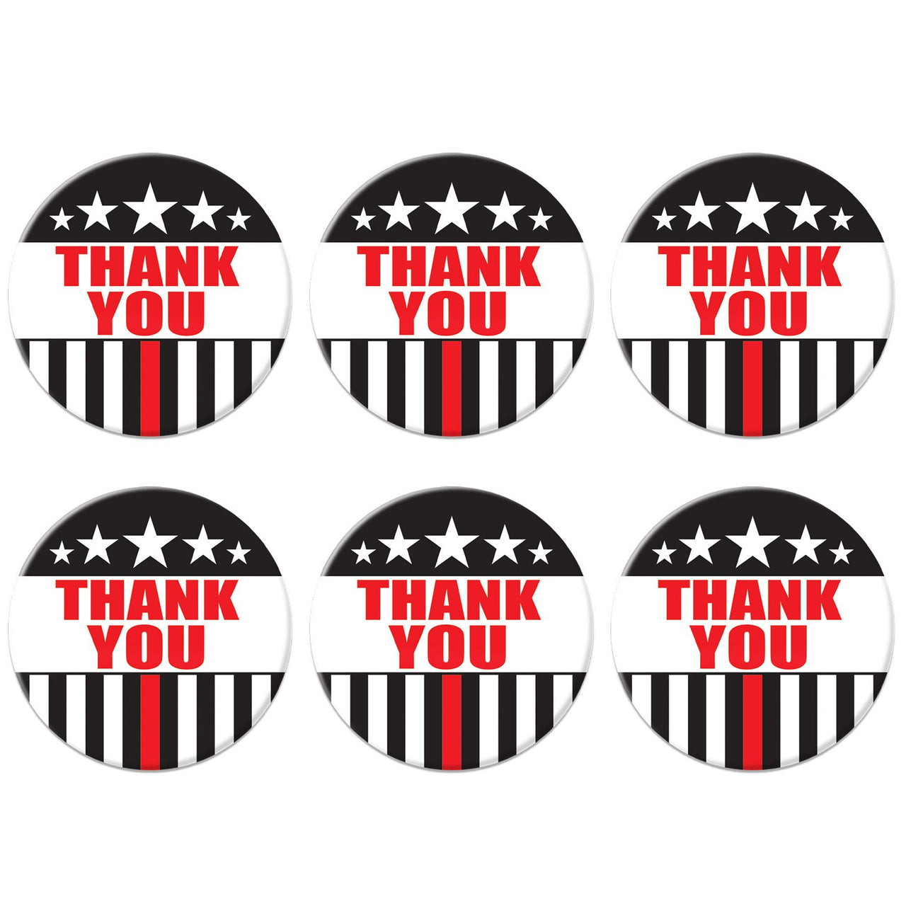 Beistle Thank You Firefighters Button (Case of 6)