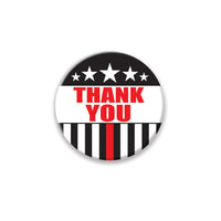 Beistle Thank You Firefighters Button - Stripes and Stars