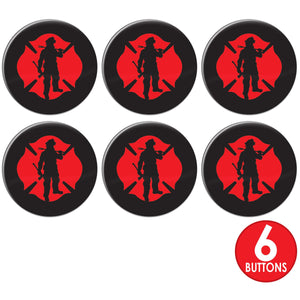 Beistle Firefighter with Maltese Icon Button (Case of 6)