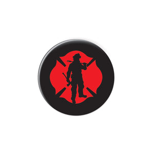 Beistle Firefighter with Maltese Icon Button