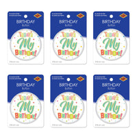 Beistle Today's My Birthday Button (Case of 6)