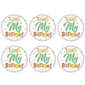 Beistle Today's My Birthday Button (Case of 6)