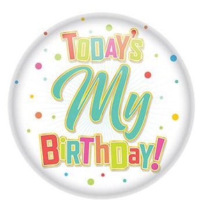 Beistle Today's My Birthday Button