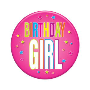 Beistle Birthday Girl Button