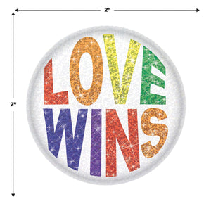 Love Wins Button (Case of 6)