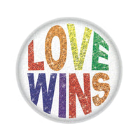 Beistle Love Wins Button (Case of 6)
