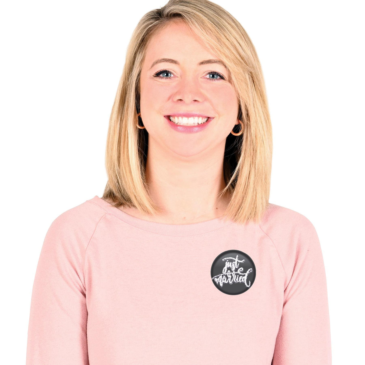 Just Married Button (Case of 6)