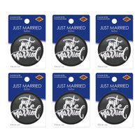 Just Married Button (Case of 6)