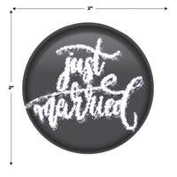 Just Married Button (Case of 6)