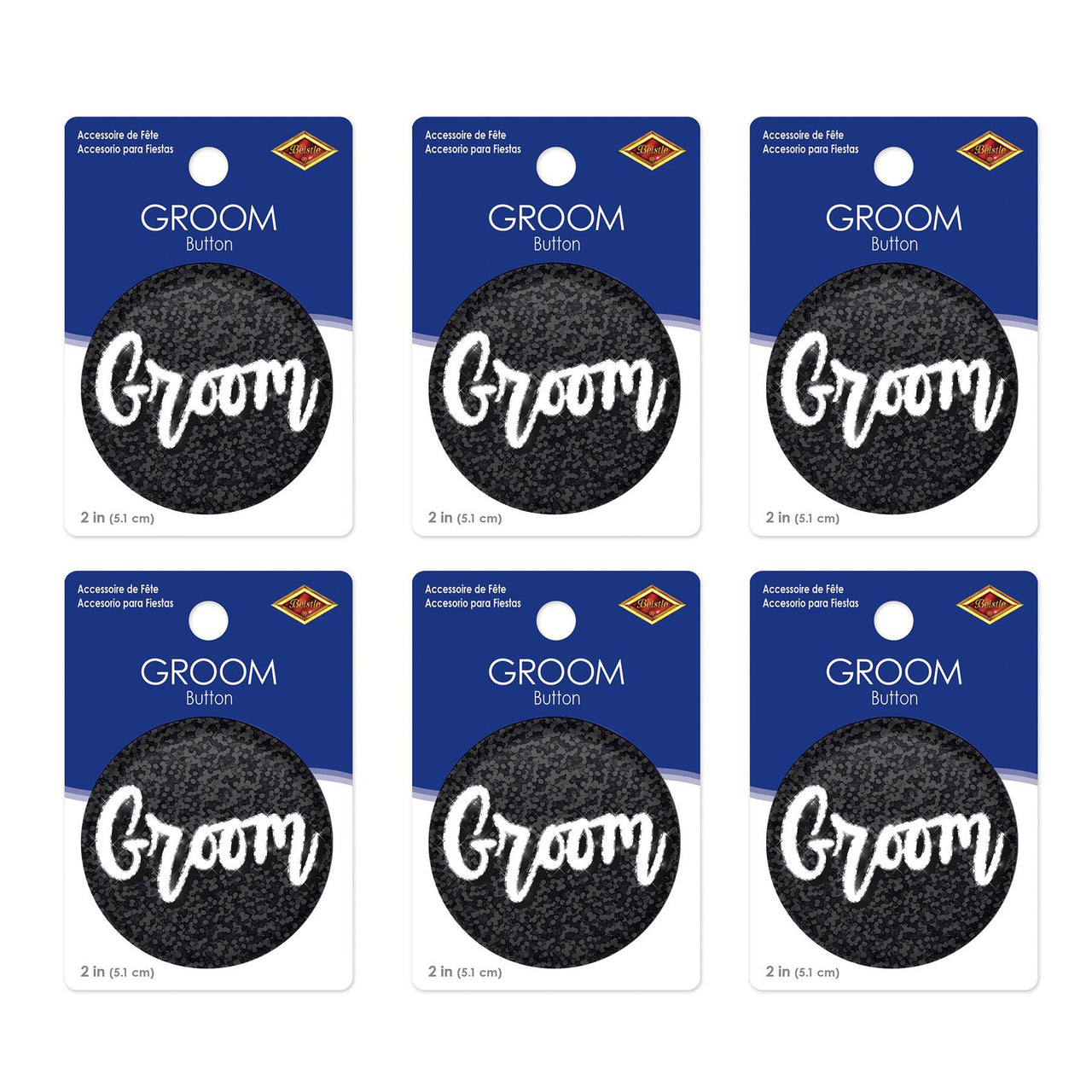 Groom Button (Case of 6)