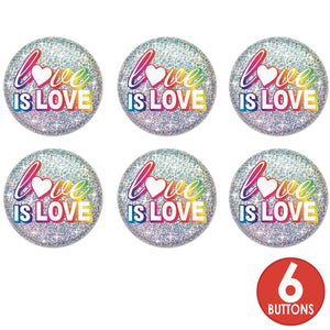 Love Is Love Button (Case of 6)