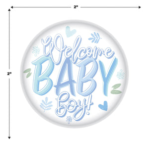 Welcome Baby Boy! Button (Case of 6)