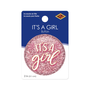 It's A Girl Button (Case of 6)