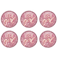 It's A Girl Button (Case of 6)