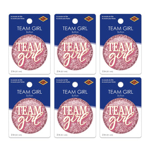 Team Girl Button (Case of 6)
