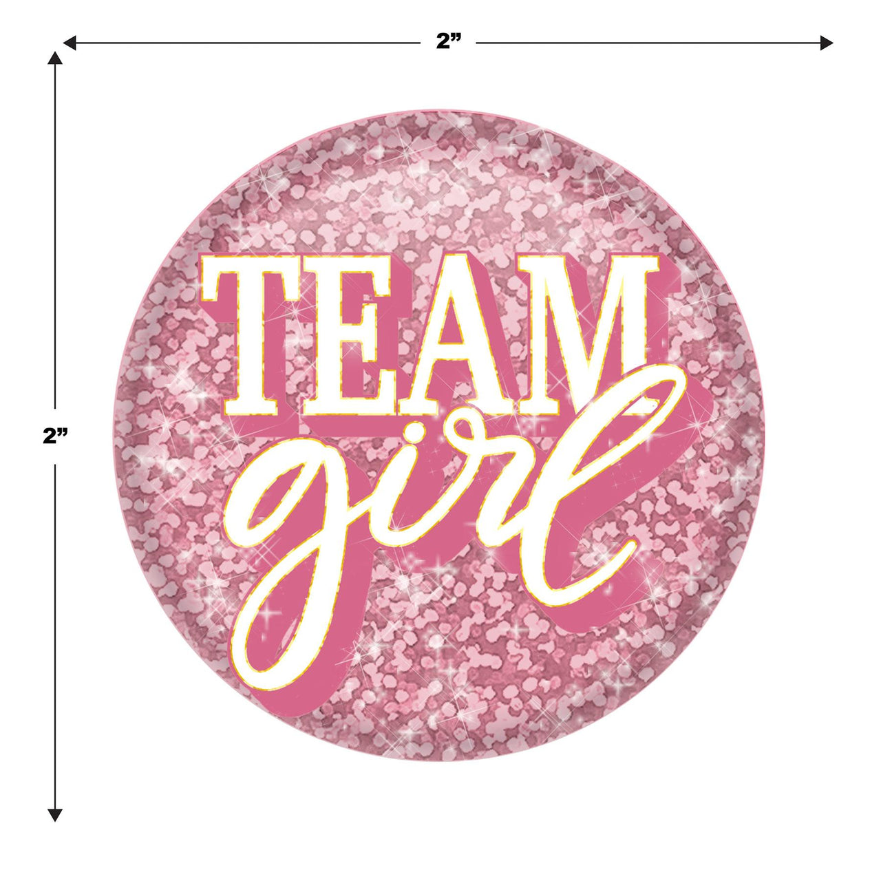 Team Girl Button (Case of 6)