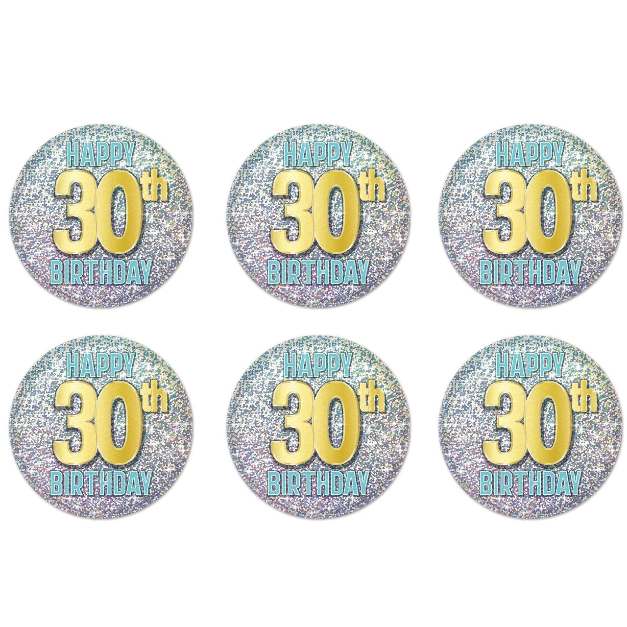 30th Birthday Button (Case of 6)