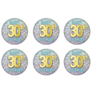 30th Birthday Button (Case of 6)