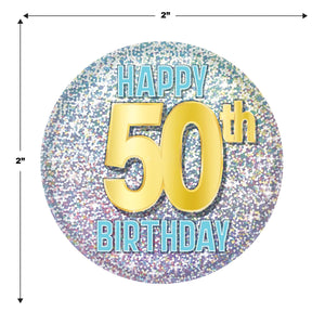 50th Birthday Button (Case of 6)