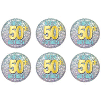 50th Birthday Button (Case of 6)