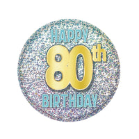 Beistle 80th Birthday Button (Case of 6)