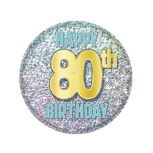 Beistle 80th Birthday Button (Case of 6)