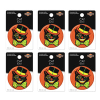 Vintage Halloween Cat Button (Case of 6)