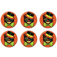 Vintage Halloween Cat Button (Case of 6)