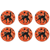 Vintage Halloween Scratch Cat Button (Case of 6)