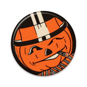Beistle Vintage Halloween JOL Button- Orange Pumpkin