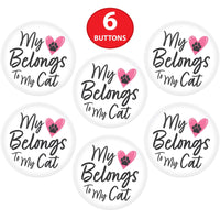 Beistle My Heart Belongs To My Cat Button