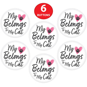 Beistle My Heart Belongs To My Cat Button