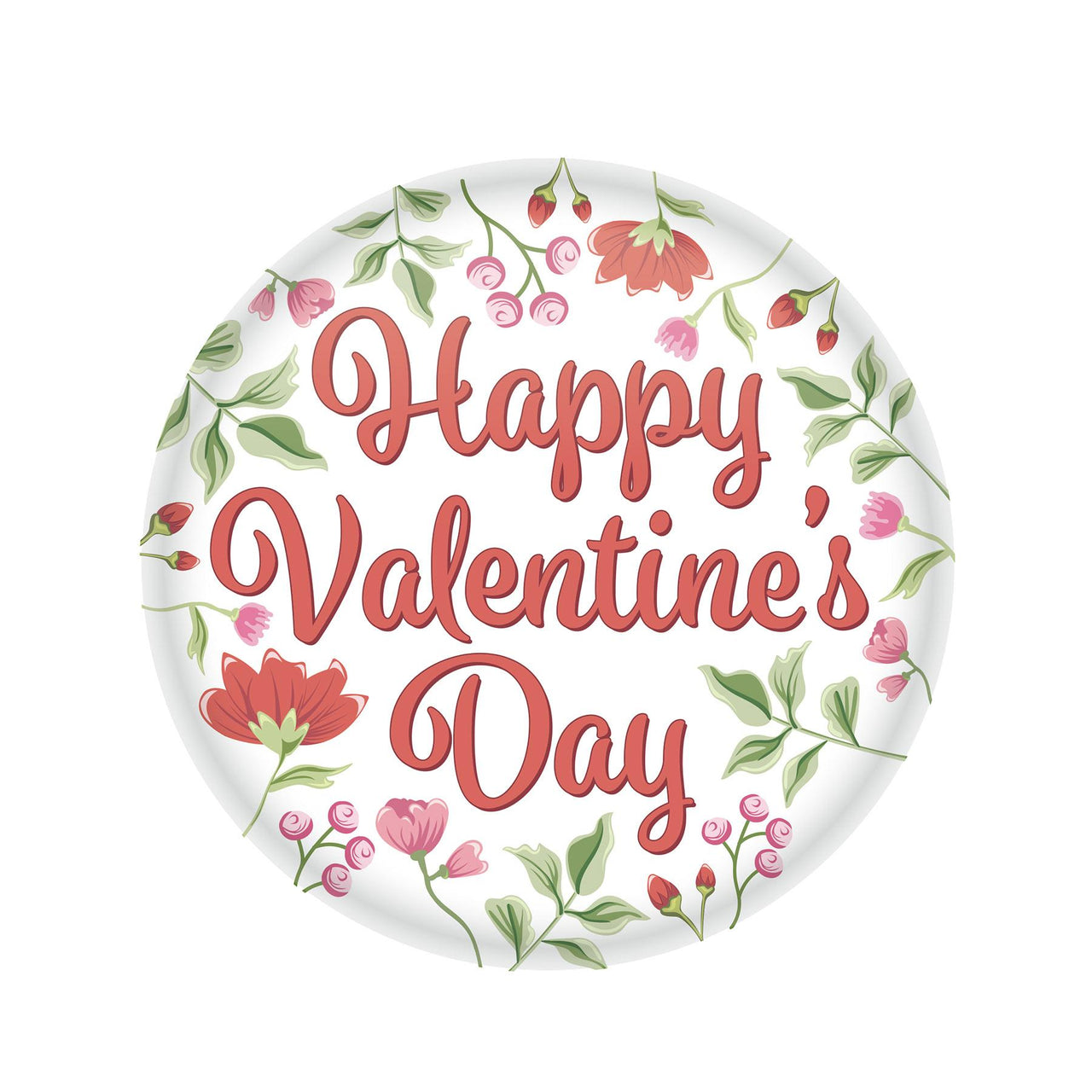 Valentine's Day Happy Valentine's Day Button (6 Packages)