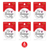 Bulk My Heart Belongs To My Dog Button (6 Pkgs Per Case) by Beistle