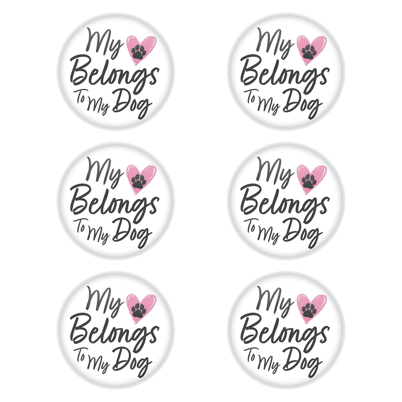Bulk My Heart Belongs To My Dog Button (6 Pkgs Per Case) by Beistle