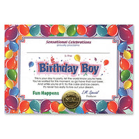 Beistle Birthday Boy Certificate