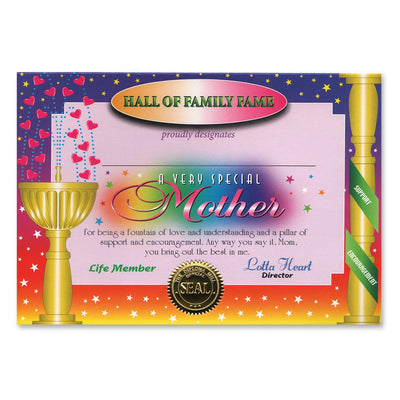Beistle Very Special Mother Mother's Day Certificate