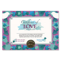 Beistle Valentine's Day Certificate Of Love