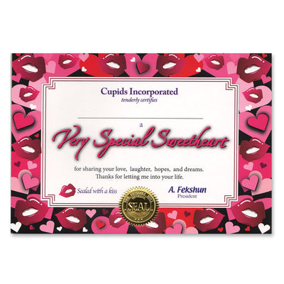 Beistle Valentine's Day Very Special Sweetheart Certificate