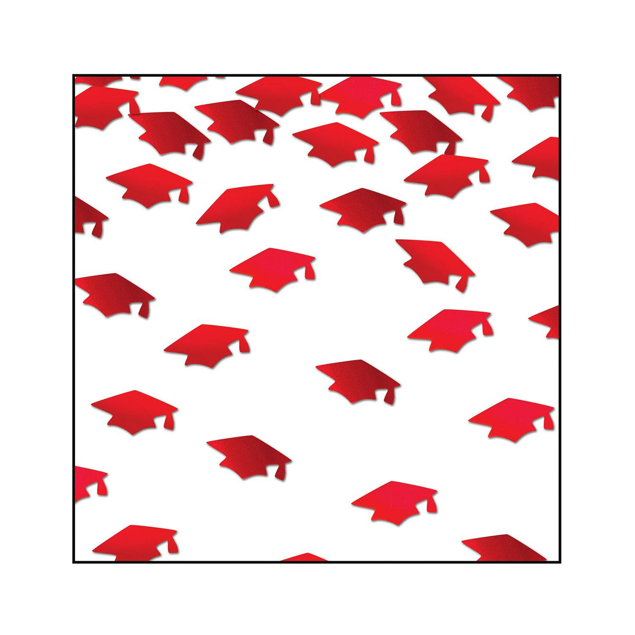 Beistle Red Grad Caps Graduation Party Confetti (0.5 Oz/Pkg)