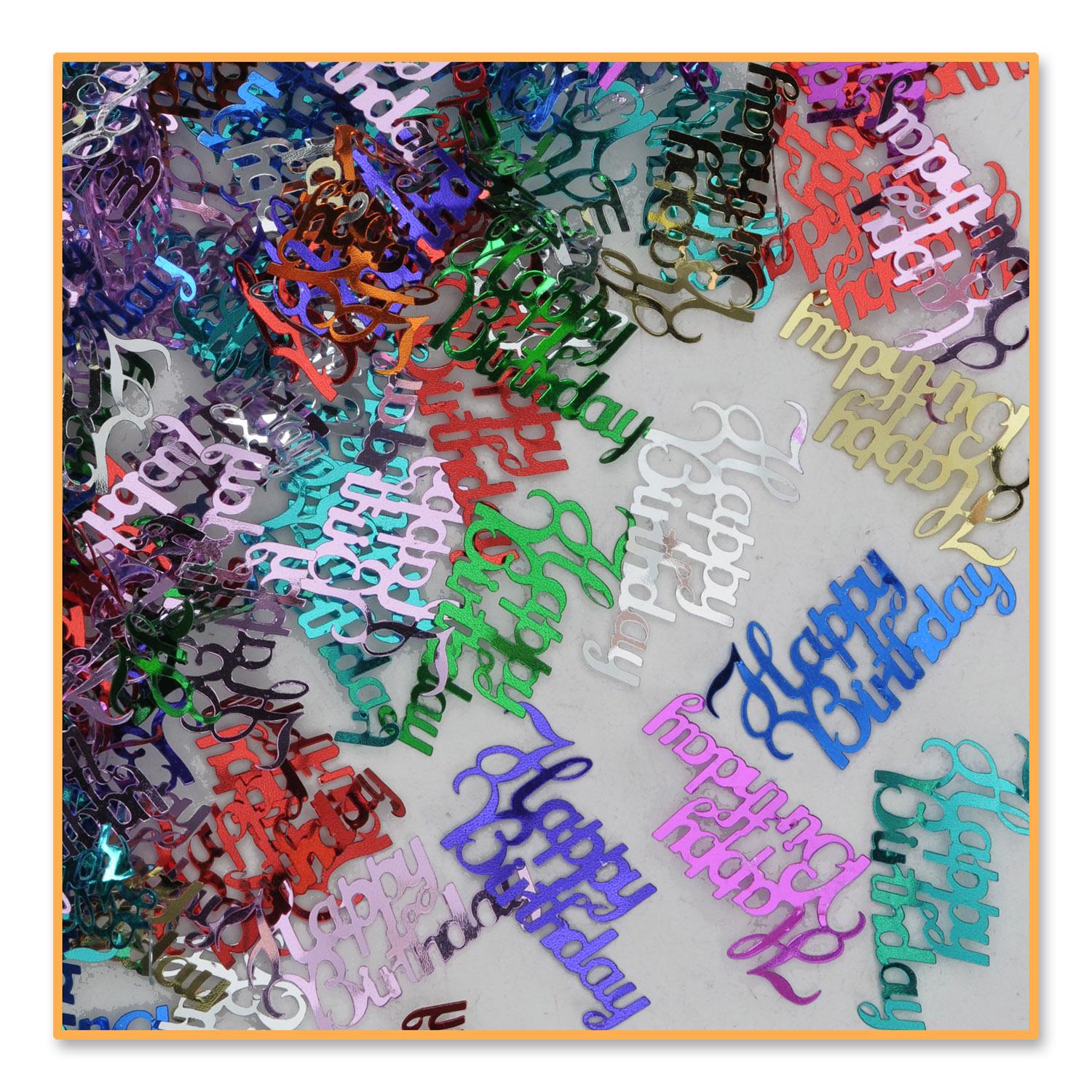 Fancy Happy Birthday Party Confetti multi-color (0.5 Oz/Pkg)