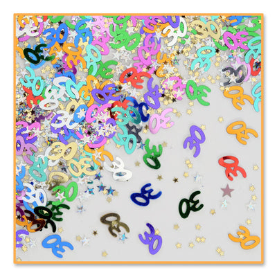 Beistle 30 & Stars Confetti (0.5 Oz/Pkg)
