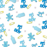 Beistle It's A Boy Confetti- Blue and Yellow