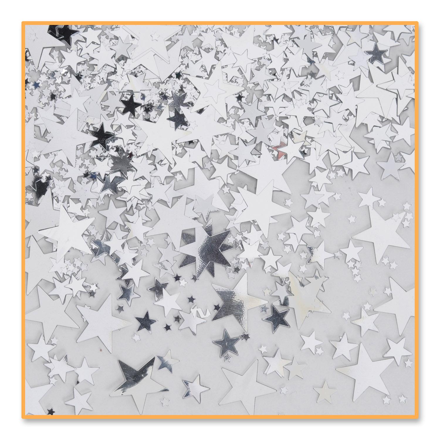 Beistle Silver Party Stars Confetti (0.5 Oz/Pkg)