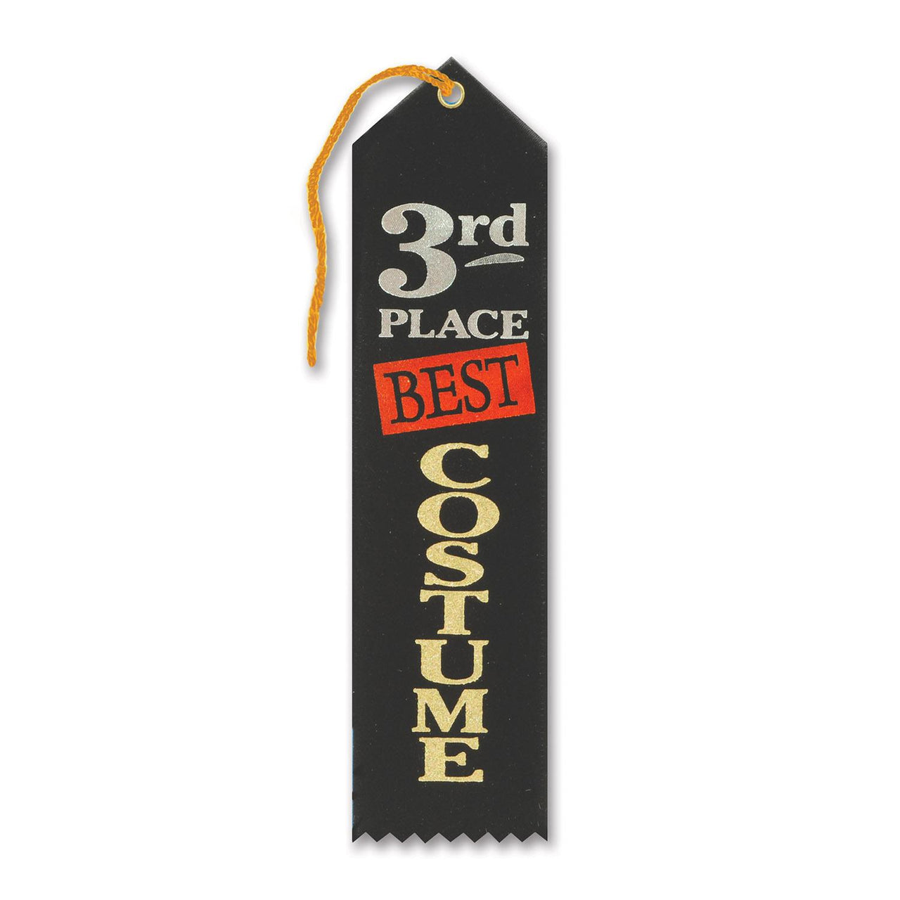 Beistle Halloween Best Costume 3rd Place Award Ribbon