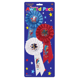 1St, 2Nd, 3Rd, Place Award Pack Rosettes 